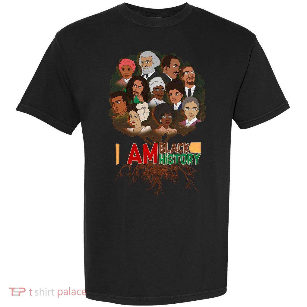 I Am Black History Tree Roots Garment-Dyed Heavyweight T-Shirt