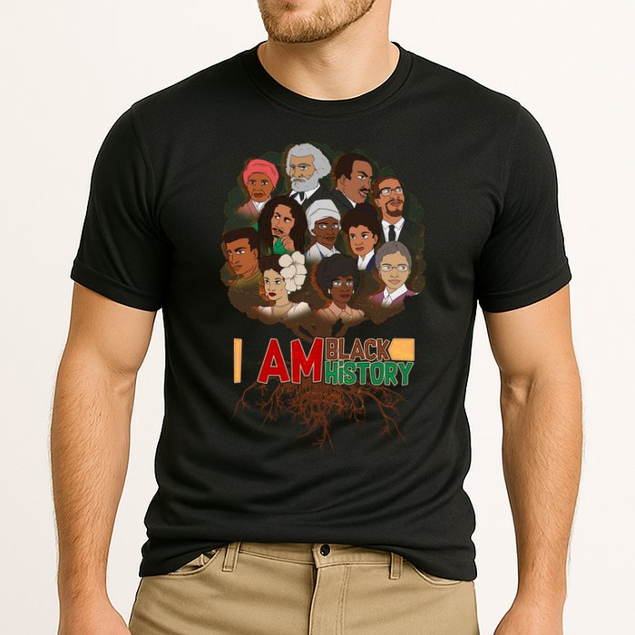 I Am Black History Tree Roots Cooling Performance Crew T-Shirt