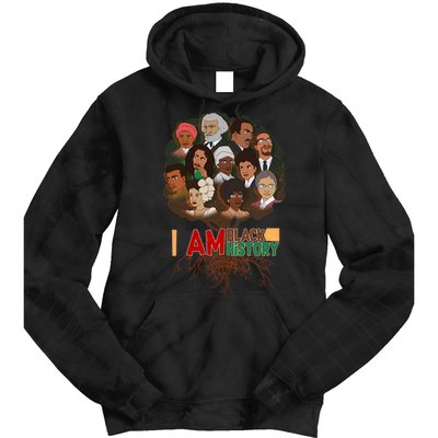 I Am Black History Tree Roots Tie Dye Hoodie