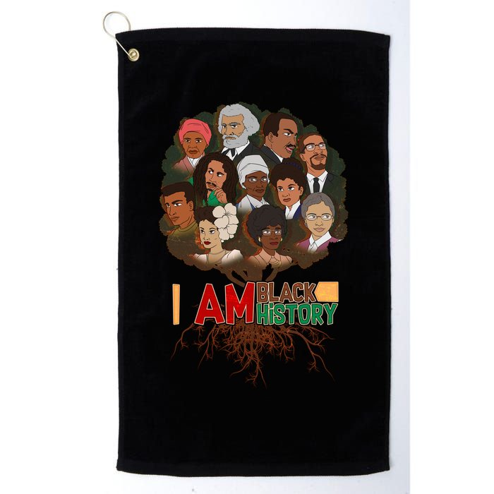 I Am Black History Tree Roots Golf Towel