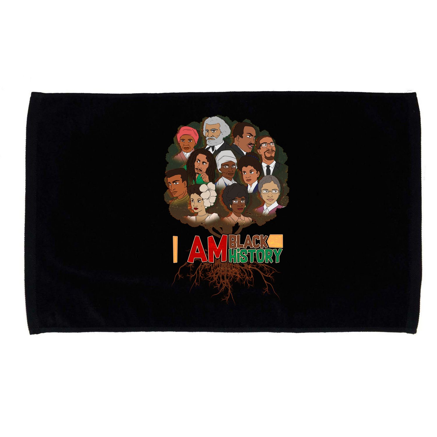 I Am Black History Tree Roots Microfiber Hand Towel