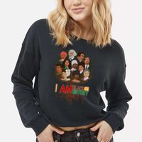 I Am Black History Tree Roots Cropped Pullover Crew