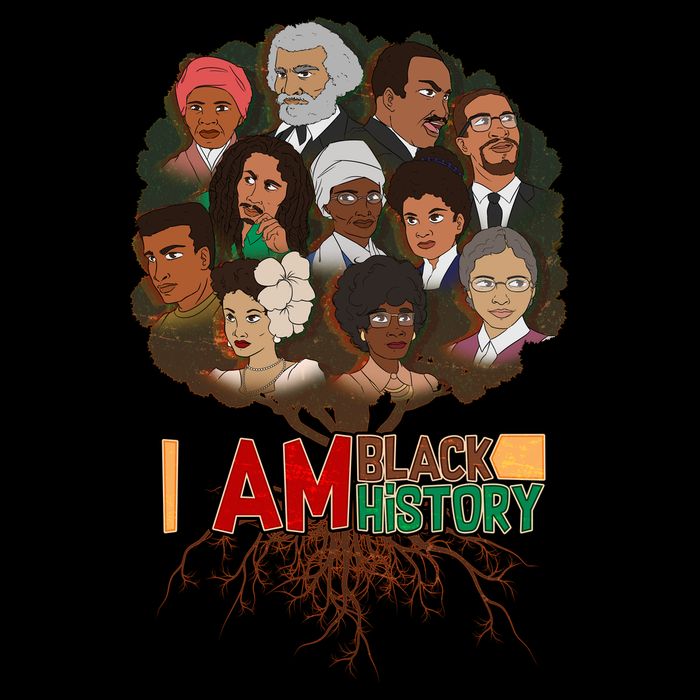 I Am Black History Tree Roots Cropped Pullover Crew