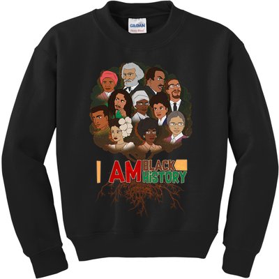 I Am Black History Tree Roots Kids Sweatshirt