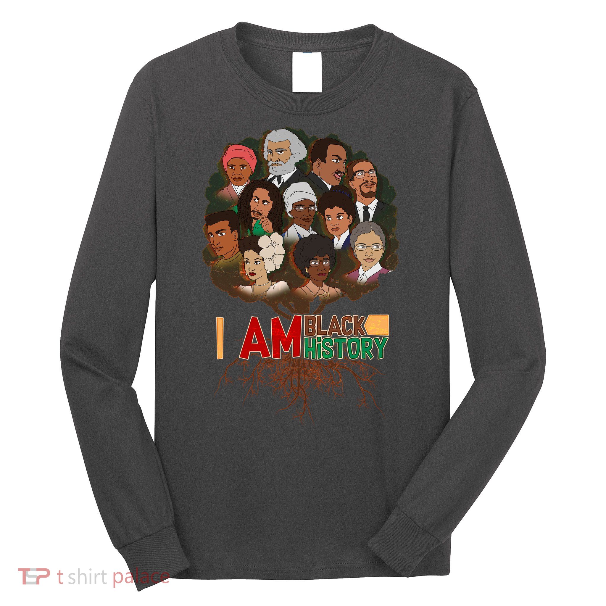 I Am Black History Tree Roots Long Sleeve Shirt
