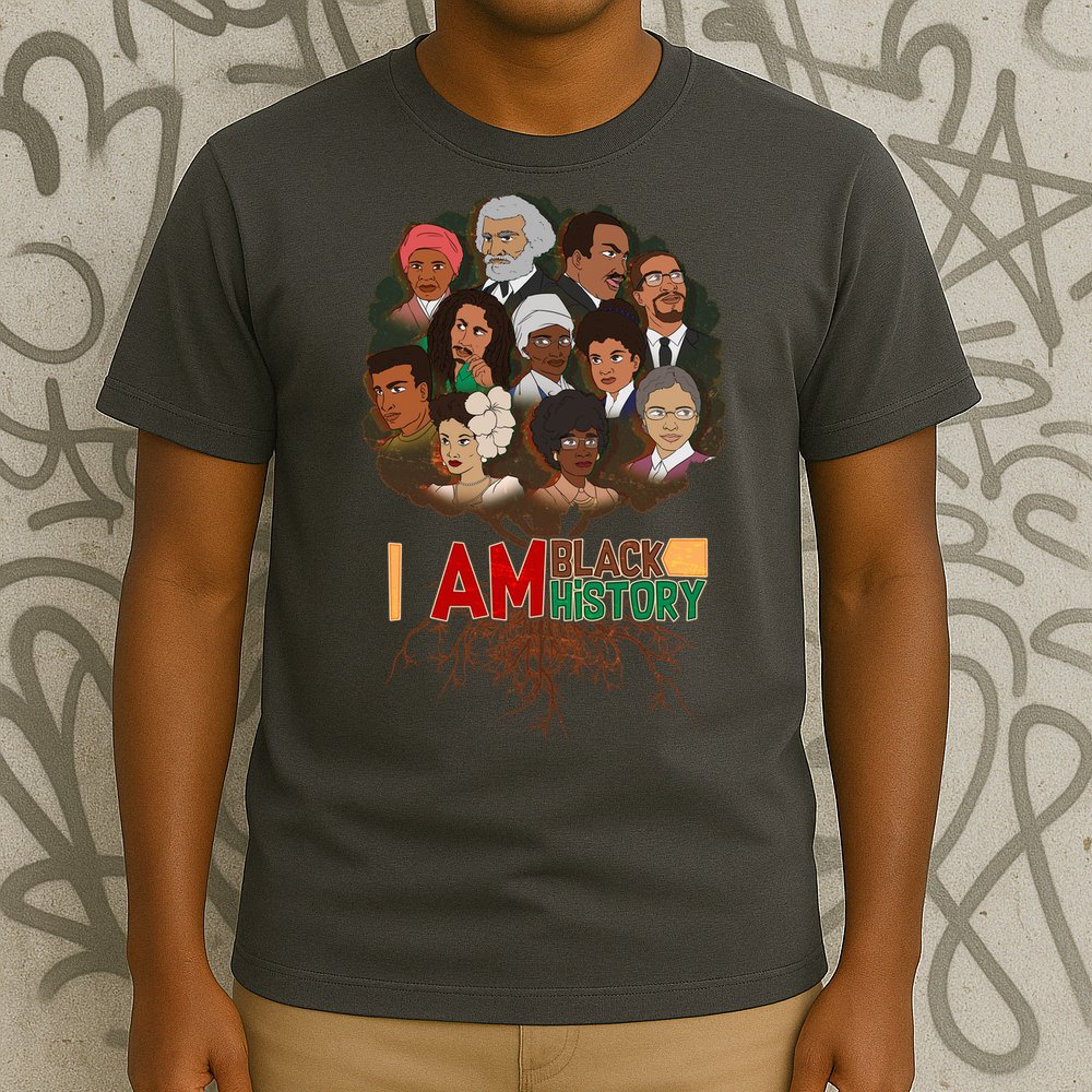 I Am Black History Tree Roots T-Shirt