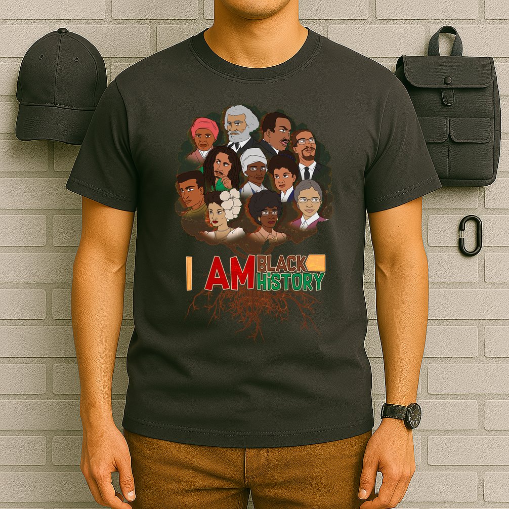 I Am Black History Tree Roots T-Shirt