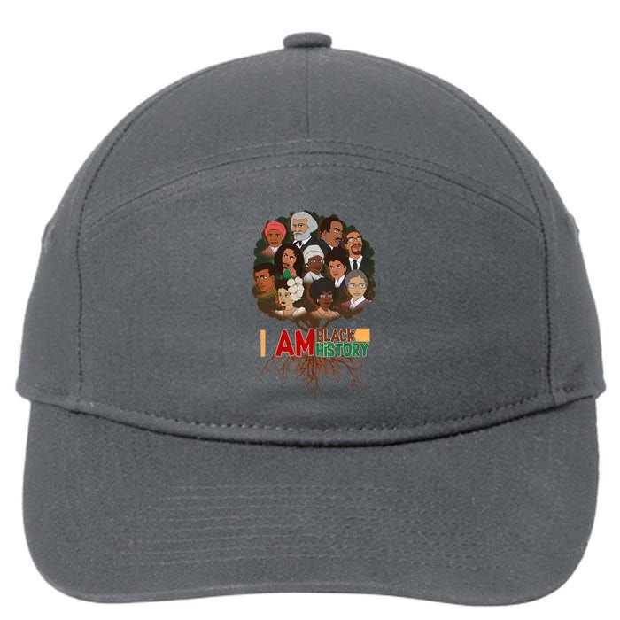 I Am Black History Tree Roots 7-Panel Snapback Hat