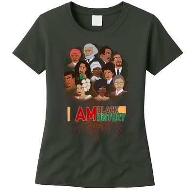 I Am Black History Tree Roots Womens T-Shirt