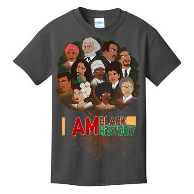 I Am Black History Tree Roots Kids T-Shirt