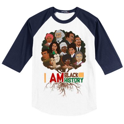 I Am Black History Tree Roots Baseball Sleeve Shirt