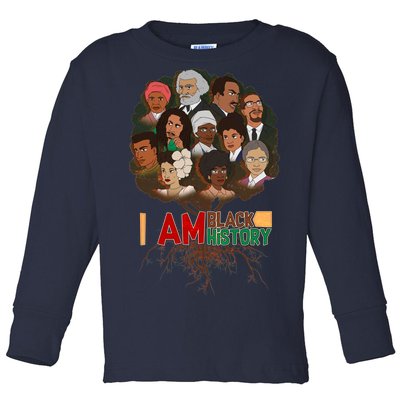 I Am Black History Tree Roots Toddler Long Sleeve Shirt