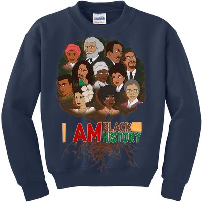 I Am Black History Tree Roots Kids Sweatshirt