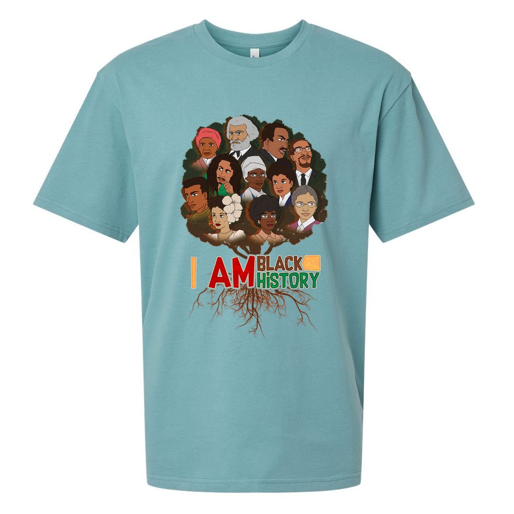 I Am Black History Tree Roots Sueded Cloud Jersey T-Shirt