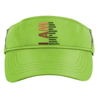 I Am Black Woman Educated Black History Month Adult Drive Performance Visor