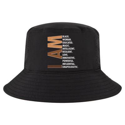 I Am Black Woman Educated Black History Month Cool Comfort Performance Bucket Hat