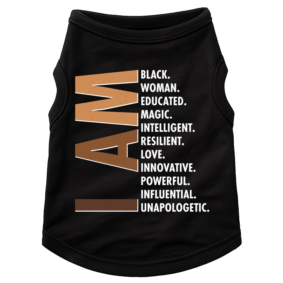 I Am Black Woman Educated Black History Month Doggie Tank