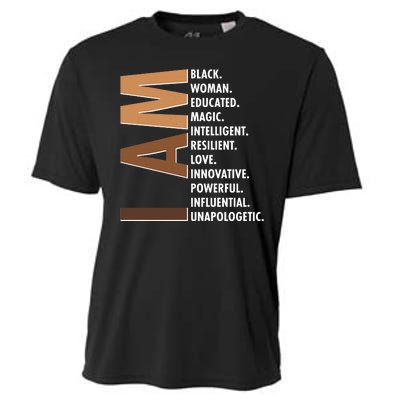 I Am Black Woman Educated Black History Month Cooling Performance Crew T-Shirt