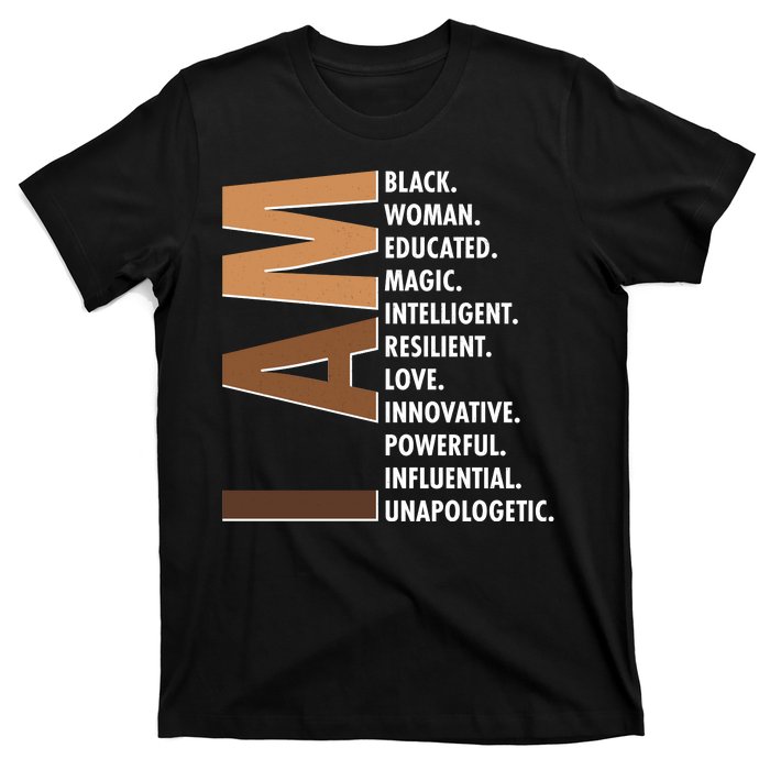 I Am Black Woman Educated Black History Month T-Shirt