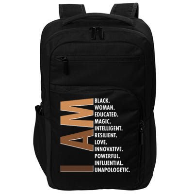 I Am Black Woman Educated Black History Month Impact Tech Backpack