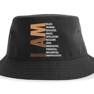 I Am Black Woman Educated Black History Month Sustainable Bucket Hat