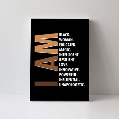 I Am Black Woman Educated Black History Month Canvas