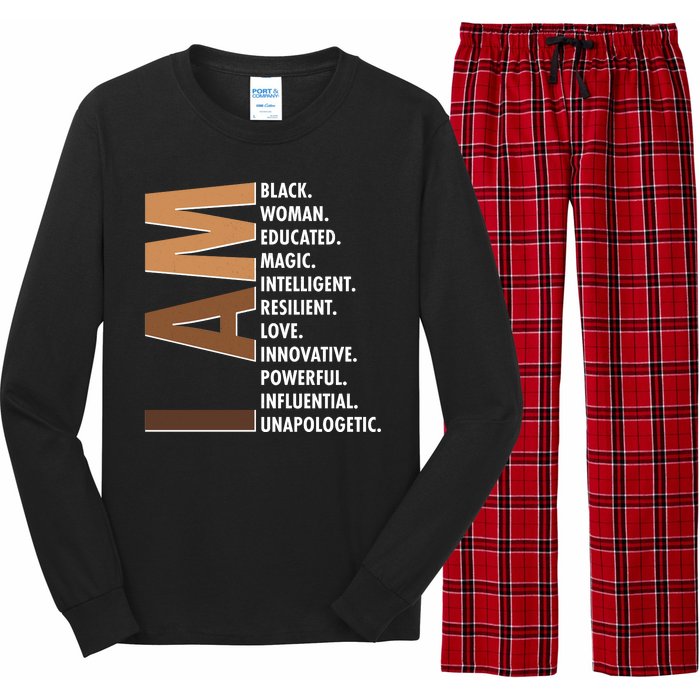 I Am Black Woman Educated Black History Month Long Sleeve Pajama Set