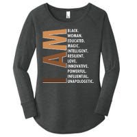 I Am Black Woman Educated Black History Month Women's Perfect Tri Tunic Long Sleeve Shirt