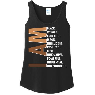 I Am Black Woman Educated Black History Month Ladies Essential Tank