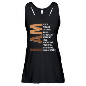 I Am Black Woman Educated Black History Month Ladies Essential Flowy Tank