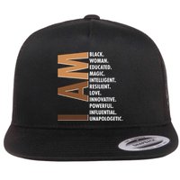 I Am Black Woman Educated Black History Month Flatbill Hat