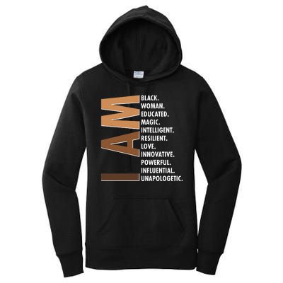 I Am Black Woman Educated Black History Month Women's Pullover Hoodie