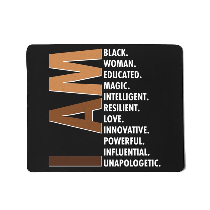 I Am Black Woman Educated Black History Month Mousepad