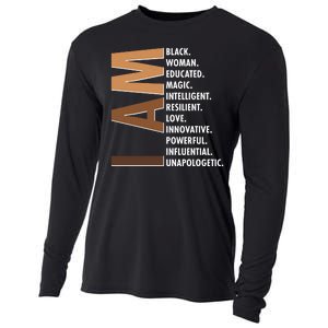 I Am Black Woman Educated Black History Month Cooling Performance Long Sleeve Crew