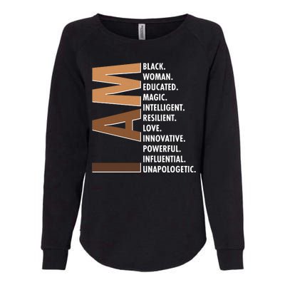 I Am Black Woman Educated Black History Month Womens California Wash Sweatshirt