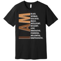 I Am Black Woman Educated Black History Month Premium T-Shirt