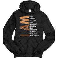 I Am Black Woman Educated Black History Month Tie Dye Hoodie