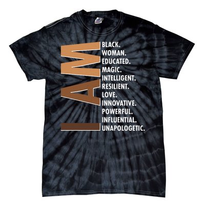 I Am Black Woman Educated Black History Month Tie-Dye T-Shirt