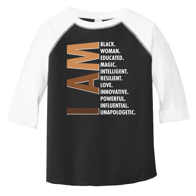 I Am Black Woman Educated Black History Month Toddler Fine Jersey T-Shirt