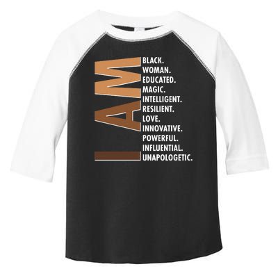 I Am Black Woman Educated Black History Month Toddler Fine Jersey T-Shirt