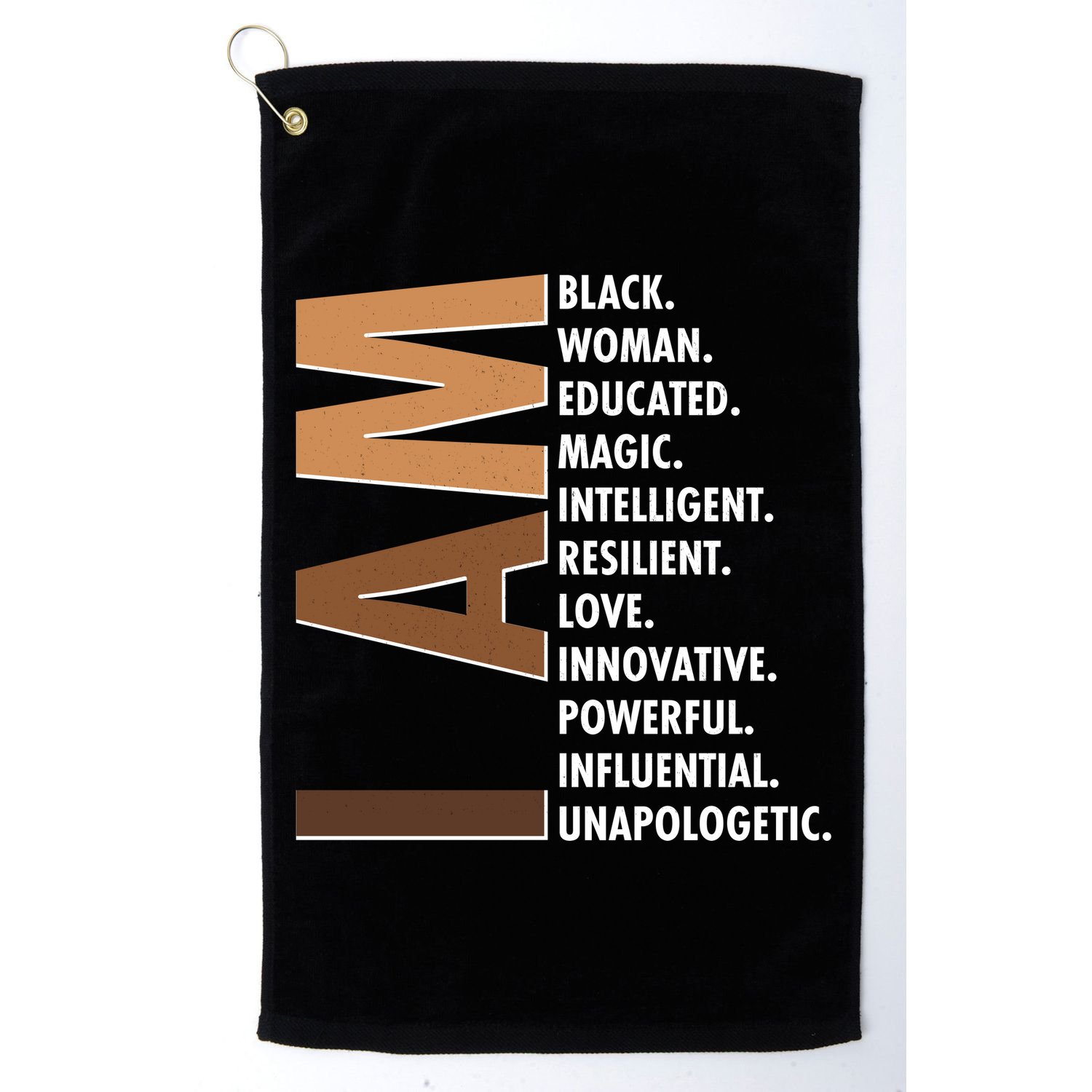 I Am Black Woman Educated Black History Month Golf Towel