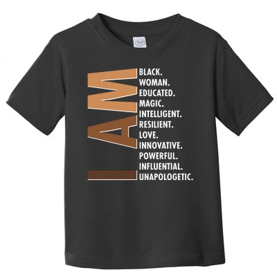 I Am Black Woman Educated Black History Month Toddler T-Shirt