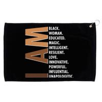 I Am Black Woman Educated Black History Month Grommeted Golf Towel