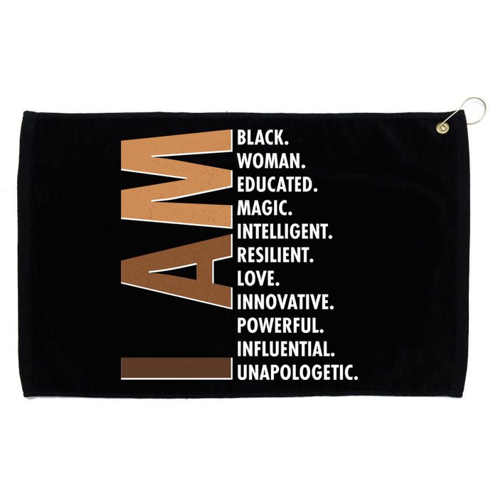 I Am Black Woman Educated Black History Month Grommeted Golf Towel