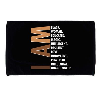 I Am Black Woman Educated Black History Month Microfiber Hand Towel