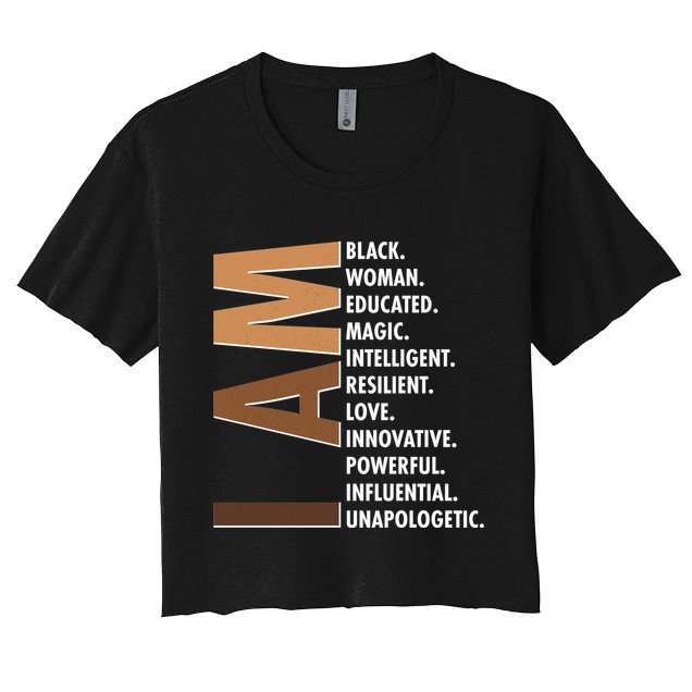 I Am Black Woman Educated Black History Month Crop Top