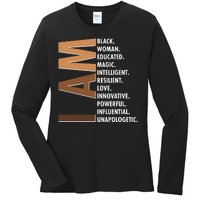 I Am Black Woman Educated Black History Month Ladies Long Sleeve Shirt