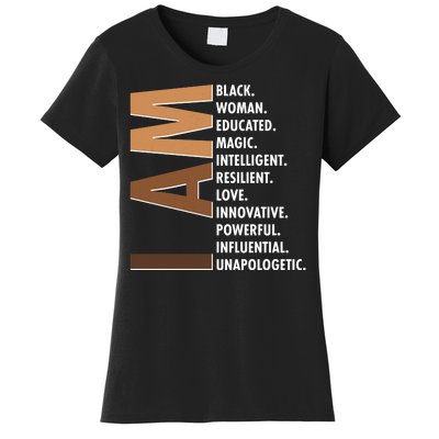 I Am Black Woman Educated Black History Month Women's T-Shirt