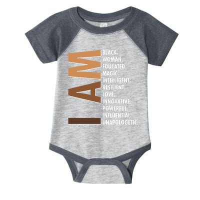 I Am Black Woman Educated Black History Month Infant Baby Jersey Bodysuit