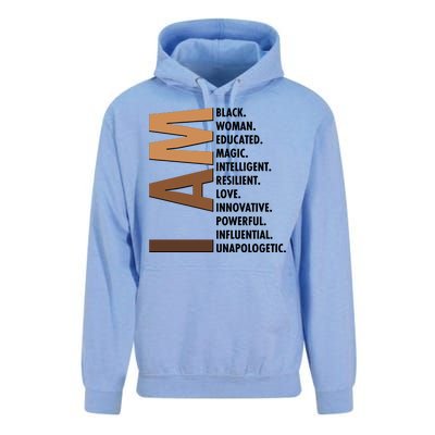 I Am Black Woman Educated Black History Month Unisex Surf Hoodie